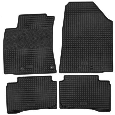 RIGUM Rubber Car Mats for Ioniq Hybrid 2016->, Black (Set of 4) (8282X12)