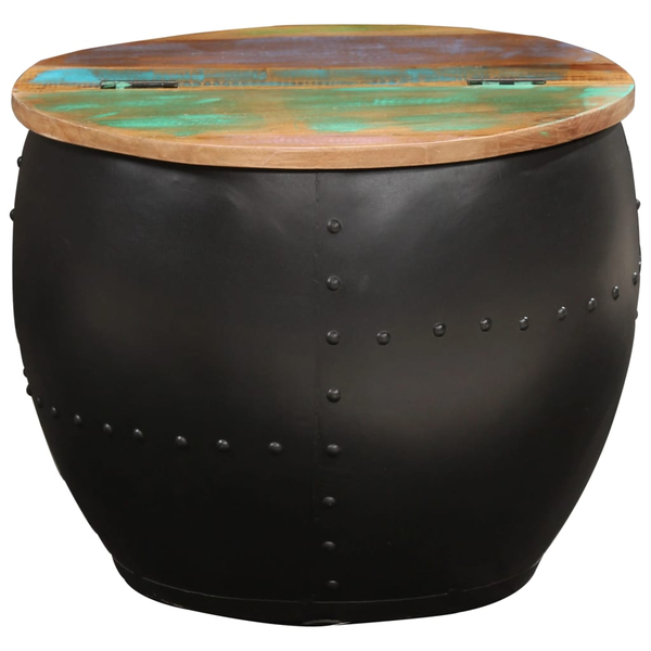 tömör újrahasznosított fa dohányzóasztal 53 x 43 cm