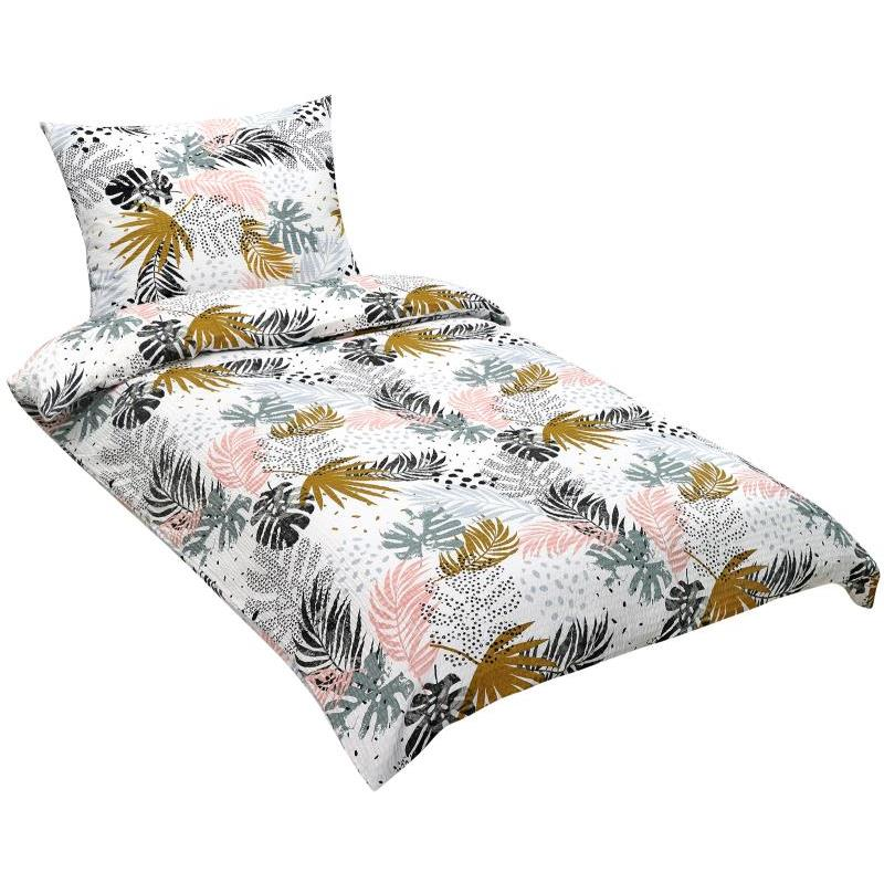Bellatex crepe 80/227 coloured feathers, 140 × 200, 70 × 90 (10071)