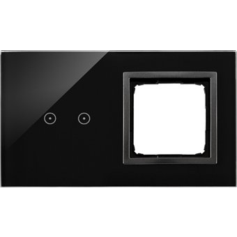 Panel dotykowy Kontakt-Simon 54 Touch DSTR220/73 dwa moduły dwa pola dotykowe poziome otwór na osprzęt zastygła lawa