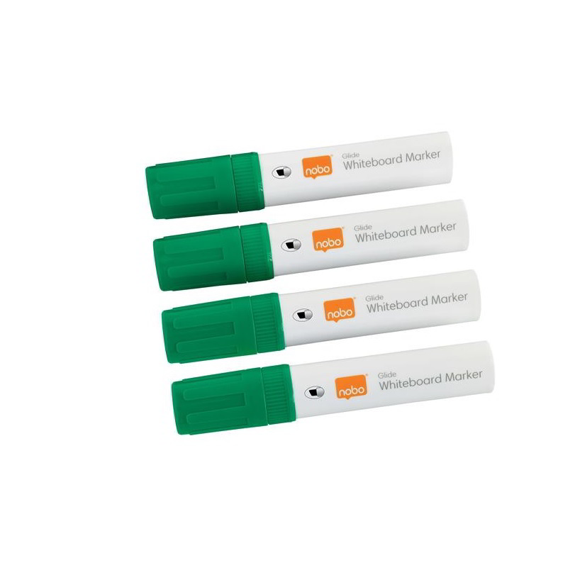 Nobo Glide 10mm Táblamarker készlet - Zöld (4 db / csomag) (1915391)