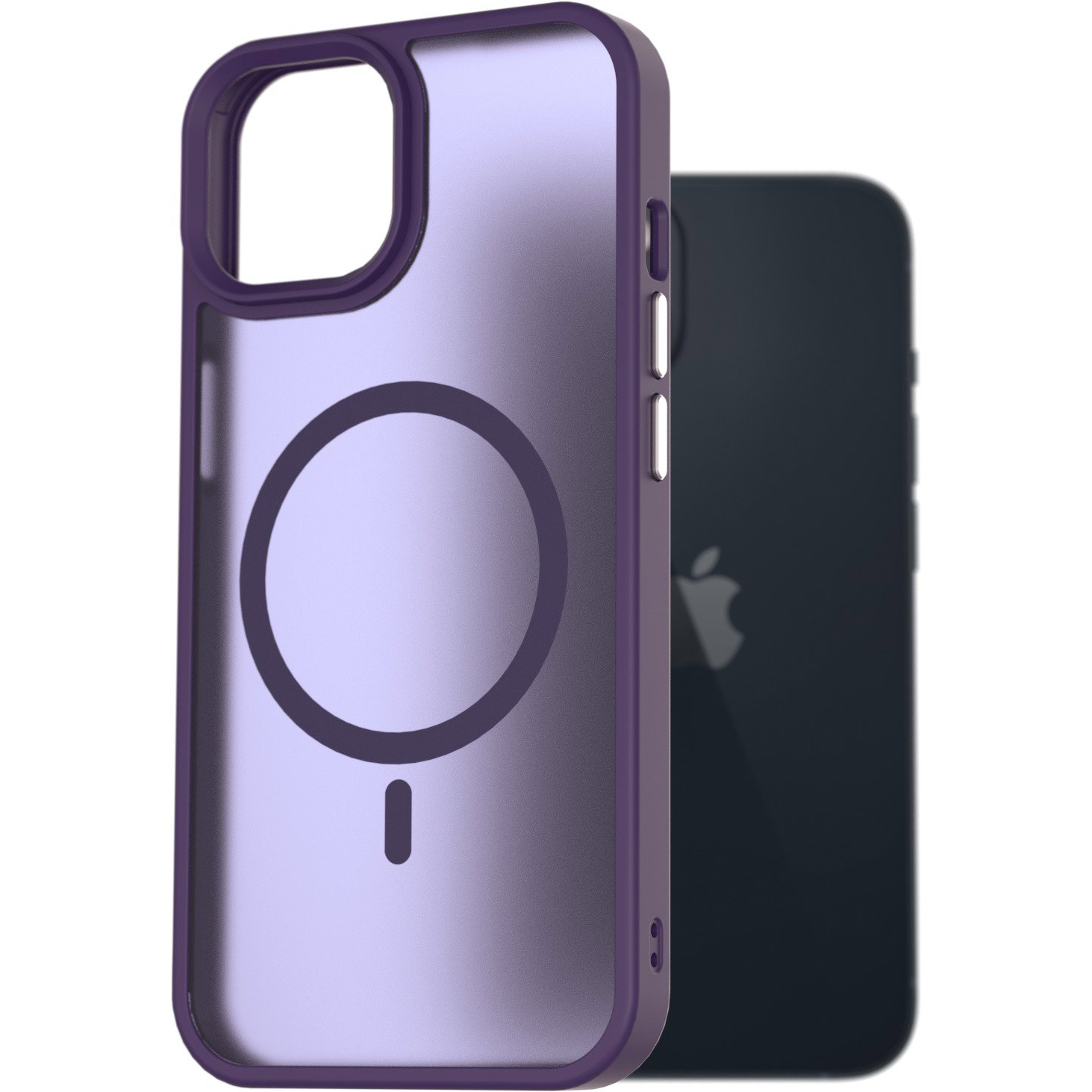 AlzaGuard Matte Case Compatible with Magsafe iPhone 13 sötétlila tok (AGD-PCMM62DU)