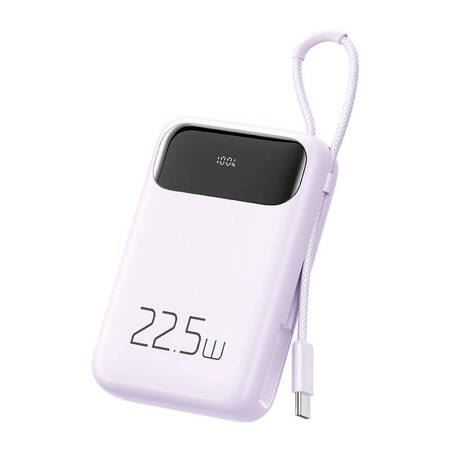 Mcdodo 10000mAh Power Bank + beépített USB-C kábel lila (MC-3245) (MC-3245)
