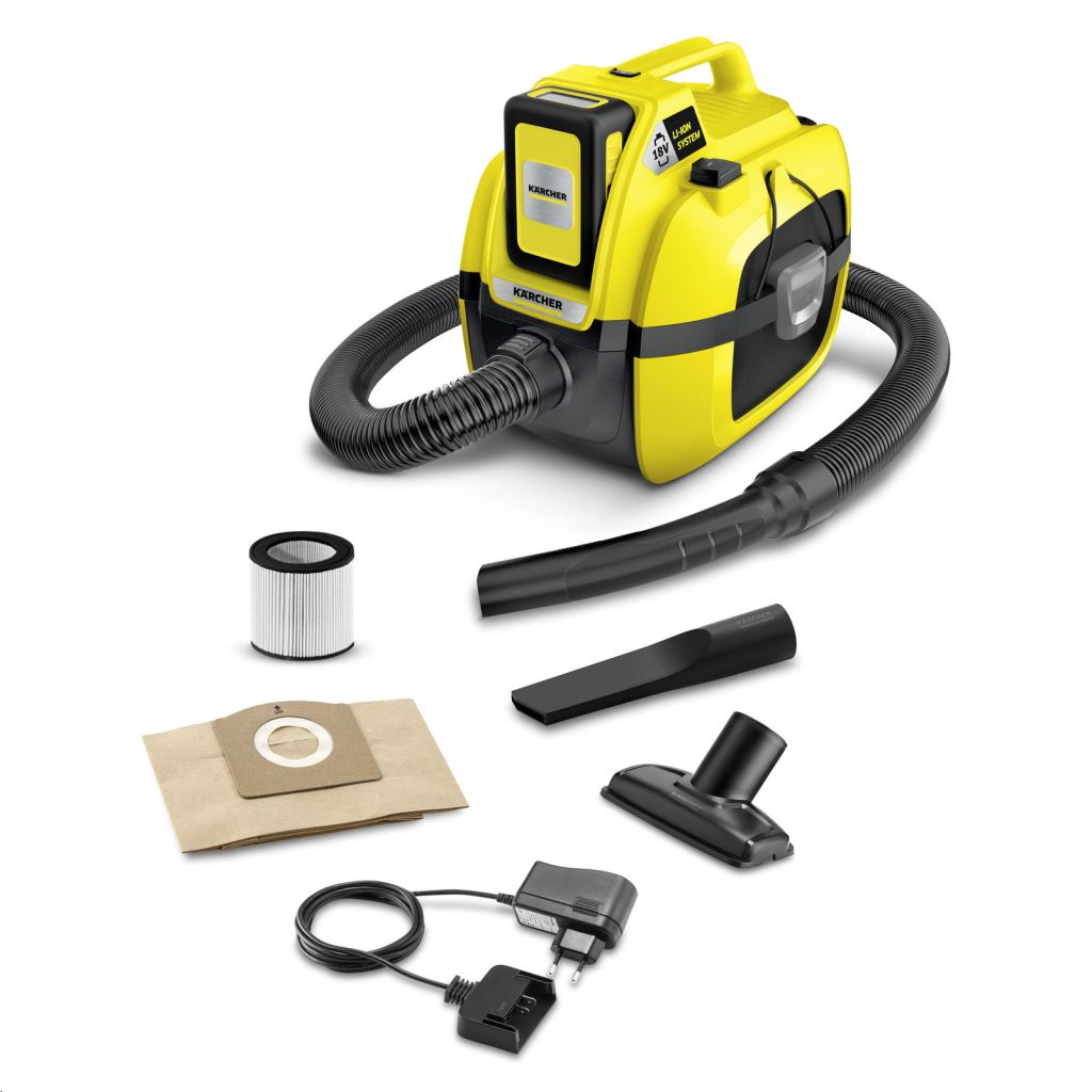 Karcher WD 1 Compact Battery + akku nedves-száraz porszívó (11983010) (11983010)