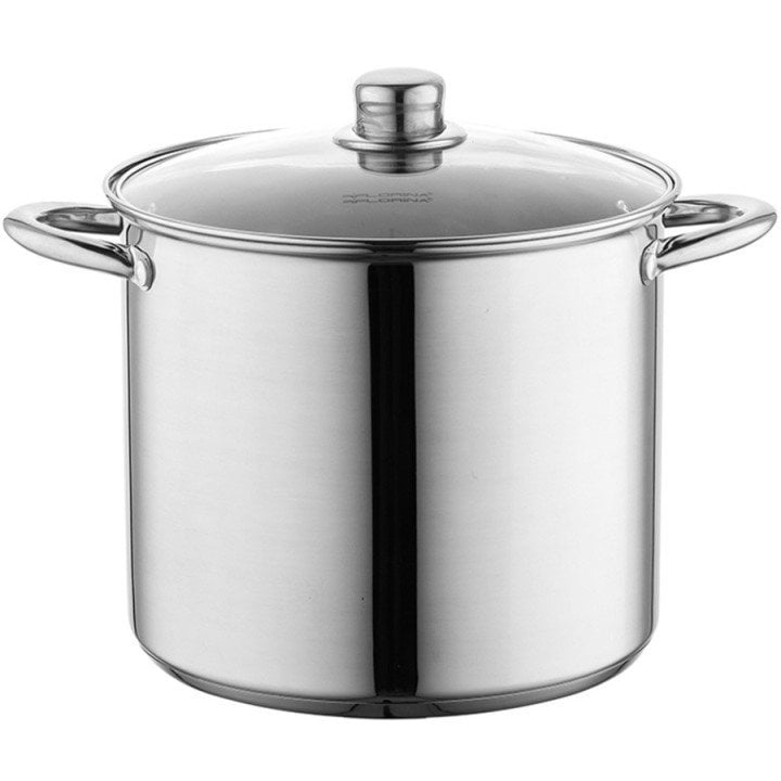 GARNEK INOX WYSOKI CARO 26 CM 10,0L. Z POKRYWKĄ, IND. (ROSÓŁ, BIGOS, KONFITURY)