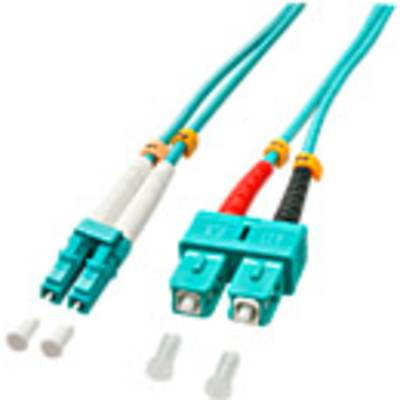 Lindy 5.0m OM3 LC - SC Duplex InfiniBand en Glasvezelkabel 5 m Turkoois