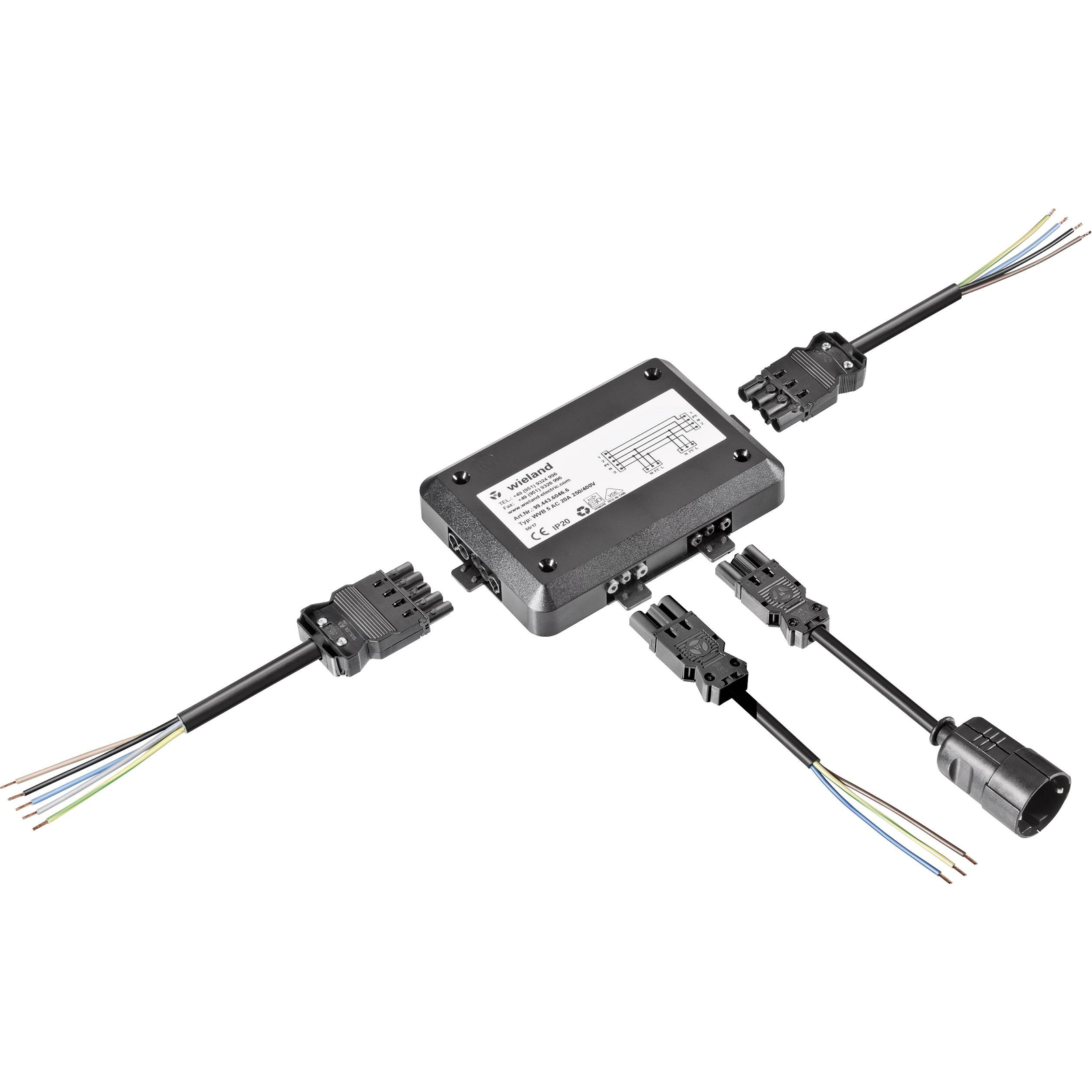 Elosztó Fekete Wieland 99.445.6046.6 (99.445.6046.6)