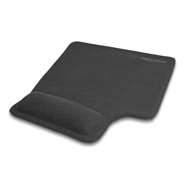 DELOCK  Ergonomisches Mauspad mit Gel  Linkshänder schwarz
