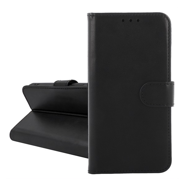 Tok álló, bőr hatású (FLIP, oldalra nyíló, kártyazseb, asztali tartó) FEKETE Samsung Galaxy A20e (SM-A202F) "Gigapack csomagolás" (GP-171265)