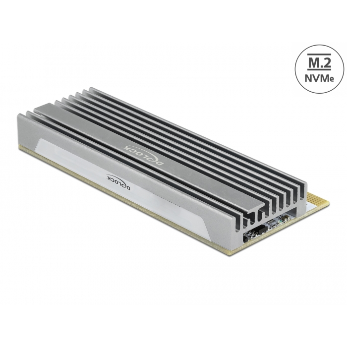 Delock PCI Express x16 (x1 / x4 / x8) kártya - 1 x NVMe M.2 Key M LED kijelzővel (90566) (90566)