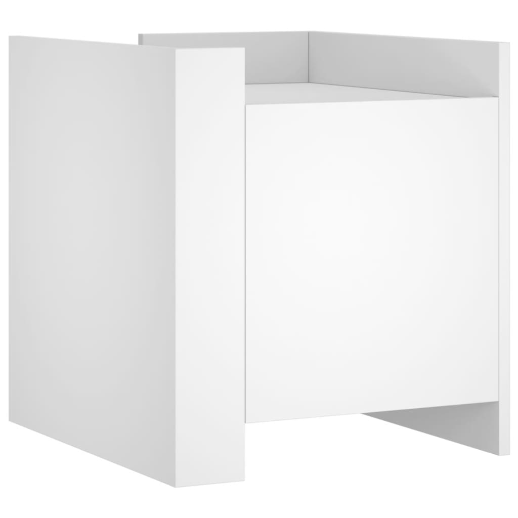 fehér szerelt fa éjjeliszekrény 45 x 50 x 50 cm (848297)