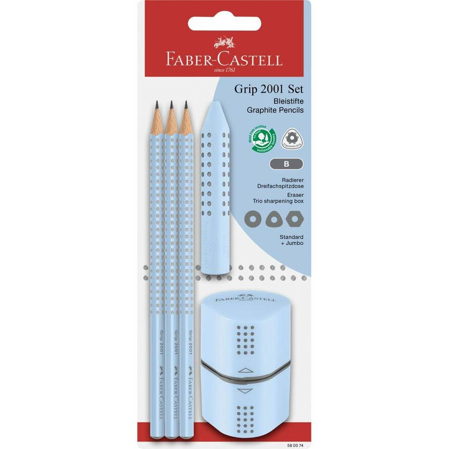 FABER-CASTELL Set Grip 2001 sky blue BK (580074) (580074)