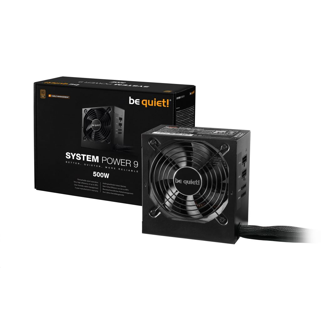 be quiet! System Power 9 | 500W CM zdroj 20+4 pin ATX ATX Čierna (BN301)