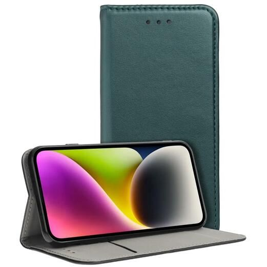 Gigapack Xiaomi Poco X6 bőr hatású fliptok sötétzöld (GP-154228) (GP-154228)