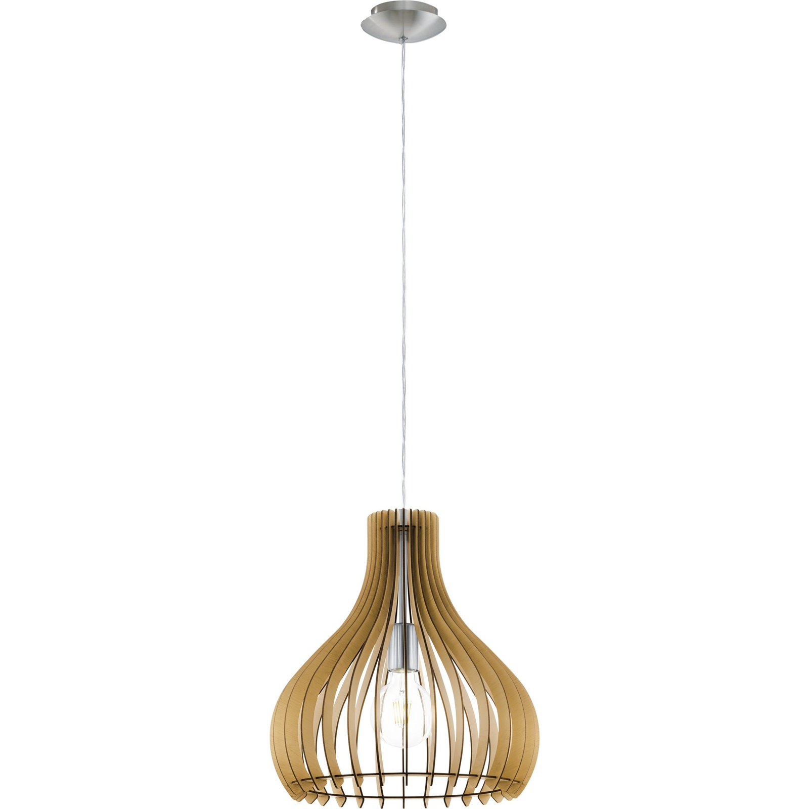 EGLO , 96258 , TINDORI , függeszték , E27 , 1X60W , IP20 , juhar (96258)