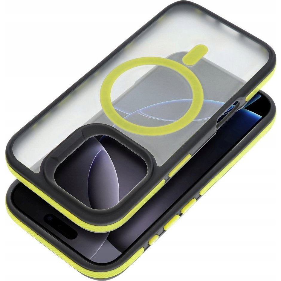 Neo iPhone 16 Pro MagSafe kompatibilis kemény hátlap tok, átlátszó/sárga ( )