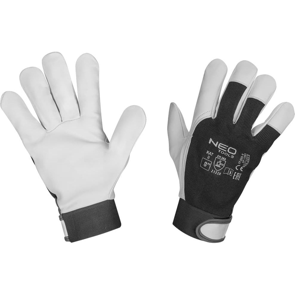 NEO 97-655-8 Munkakesztyű, 2122X, Kecske Bőr, Tépőzáras 8