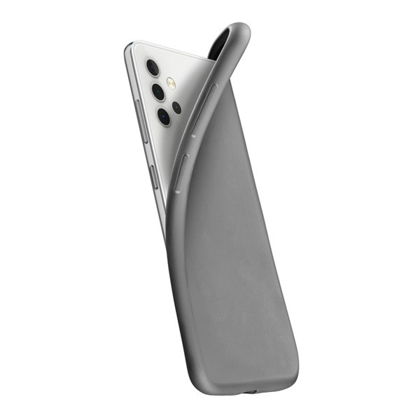 CELLULARLINE CHROMA szilikon telefonvédő (matt, mikrofiber plüss belső) FEKETE [Samsung Galaxy A32 5G (SM-A326)] (CHROMAGALA32K)