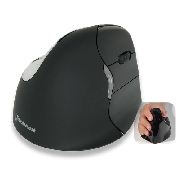 Evoluent VerticalMouse 4 ергономична мишка Bluetooth Mac черна
