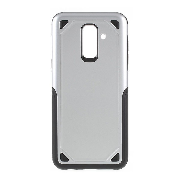 Defender műanyag telefonvédő (közepesen ütésálló, szilikon belső, ultravékony) EZÜST [Samsung Galaxy A6+ (2018) SM-A605F] (5996457775811)