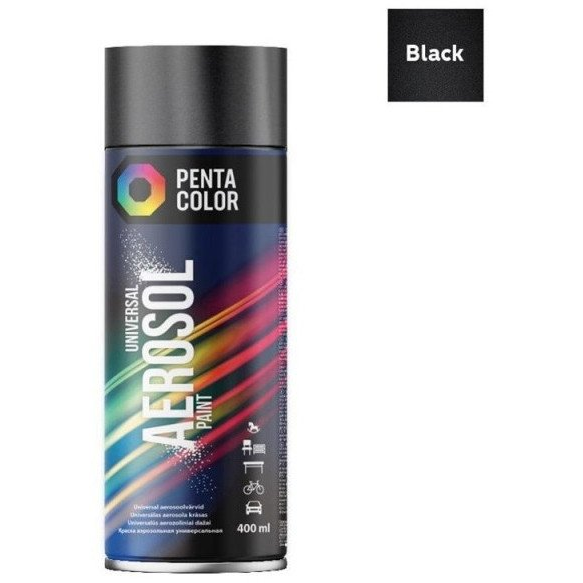 PAINT AER PENTA BLACK GLOSS 400ML R-9005