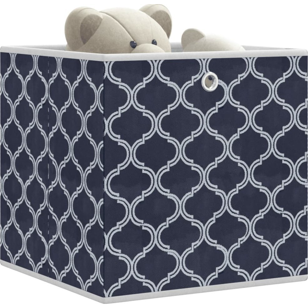 4 db kék nem szőtt szövet összecsukható tárolódoboz 32x32x32cm (4018979)