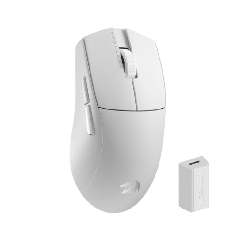 Redragon K1NG M916 PRO 4K Bluetooth + RF Wireless Egér - Fehér (M916W-PRO-4K)