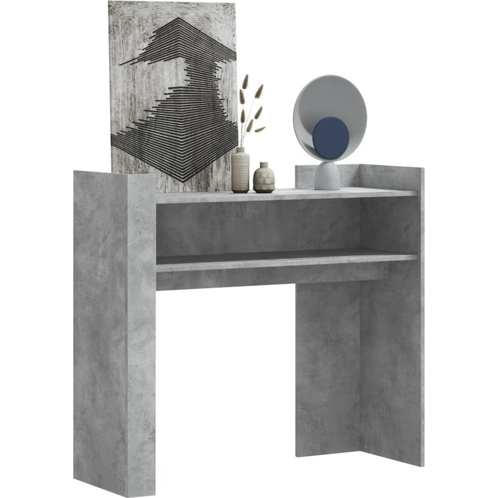 betonszürke szerelt fa tálalóasztal 100x35x90 cm (848468)