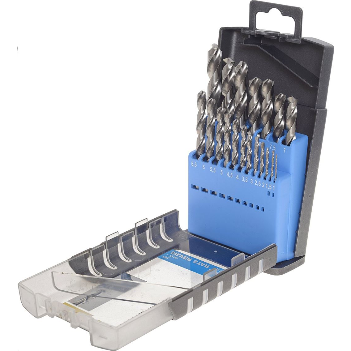 KWB PROFI SILVER STAR HSS hengeres spirálfúró készlet, 19 db-os (205920) (205920)