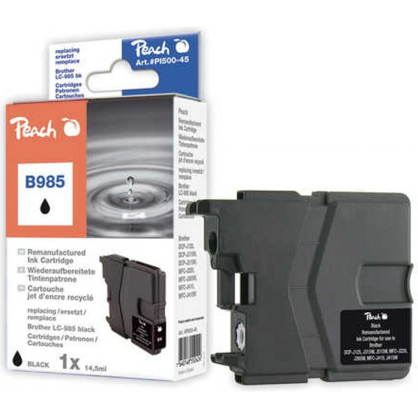 Peach PI500-45 inktcartridge 1 stuk(s) Hoog (XL) rendement Zwart