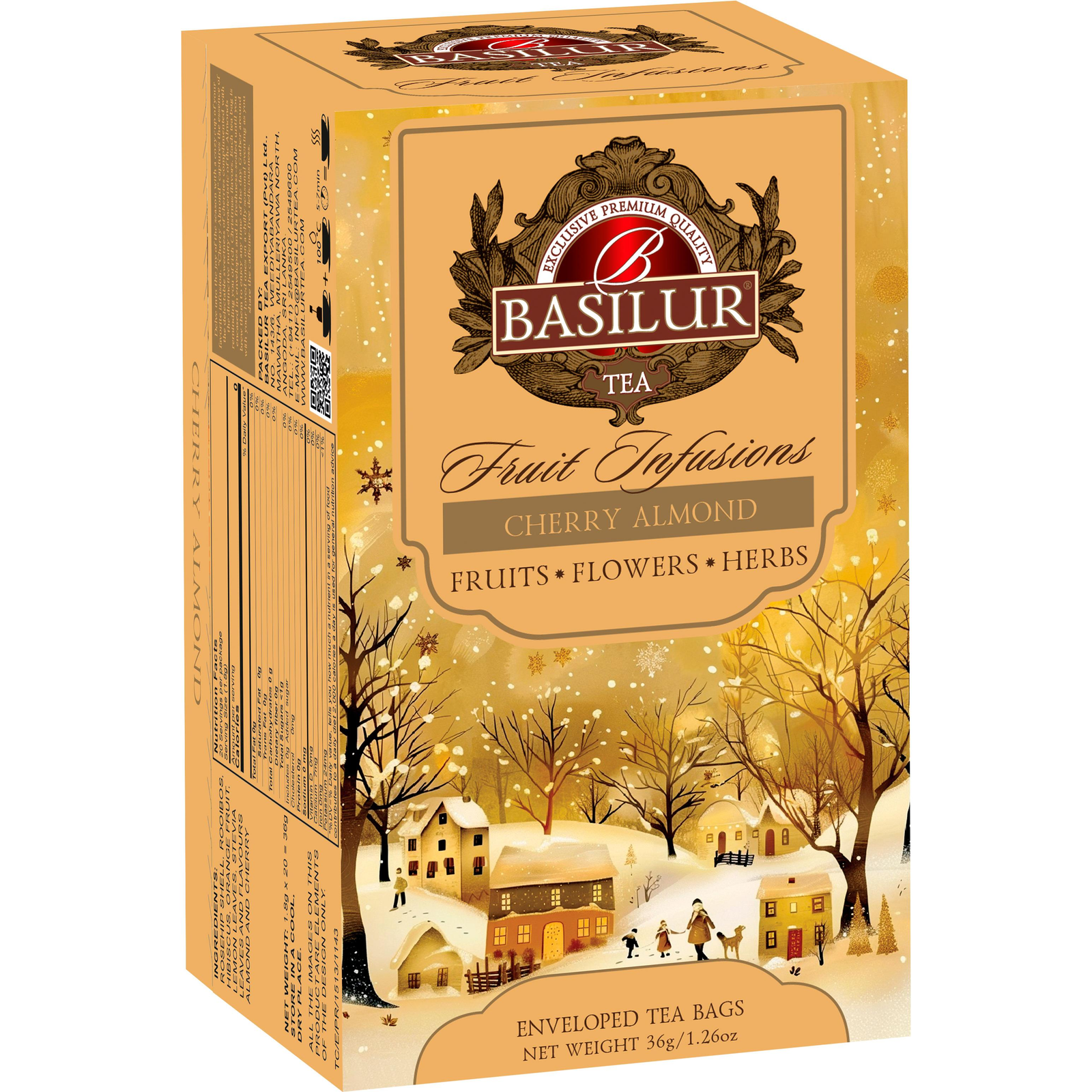 BASILUR Christmas Fruit Cherry Almond 20 × 1,8 g, filteres (4792252949607)