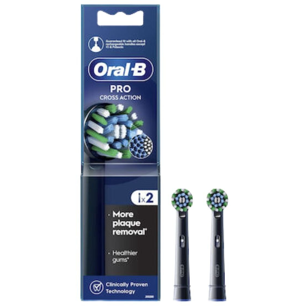 Oral-B Pro Cross Action fekete színben, 2 db.