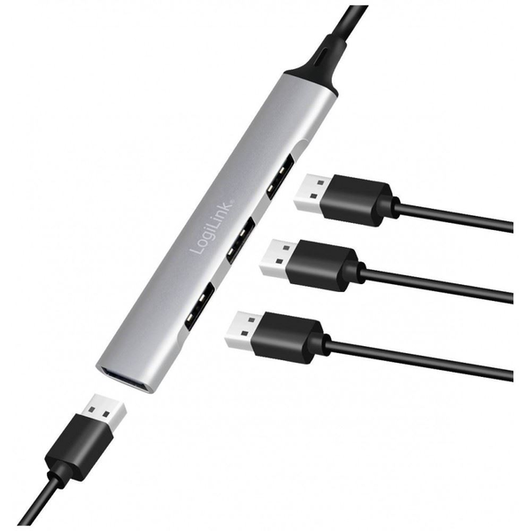 LogiLink 4 Port, USB-C --> 1xUSB-A 3.2 + 3xUSB-A 2.0