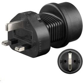 Microconnect PETRAVEL1 strømstik adapter Type F Sort