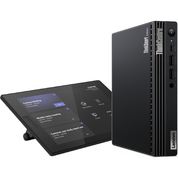 Lenovo ThinkSmart Tiny Kit + Controller Intel® Core™ i3 i3-13100T 16 Giga Bites DDR4-SDRAM 256 Giga Bites SSD Windows 11 IoT Enterprise Mini PC Negru