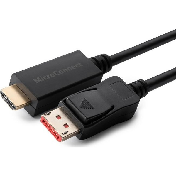 Adapter AV MicroConnect DisplayPort - HDMI czarny (4K Displayport 1.4 to HDMI)