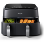 Philips 3000 series NA351/00 gruzdintuvė Dvigubas 9 L Autonominės 2750 W Karšto oro gruzdintuvė Juoda, Sidabras