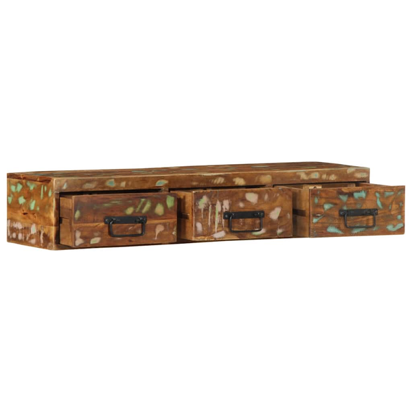 tömör újrahasznosított falra szerelhető TV-szekrény 100x30x19cm