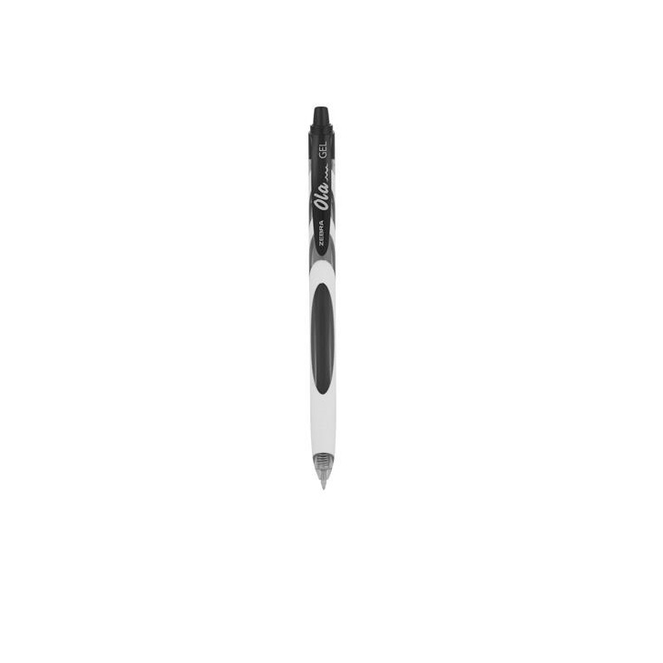 Zebra OLA Nyomógombos zseléstoll - 0.38mm / Fekete (81911)