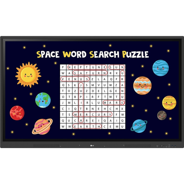 LG 75TR3DK-B tartalomszolgáltató (signage) kijelző Laposképernyős digitális reklámtábla 190,5 cm (75") Wi-Fi 4K Ultra HD Fekete Érintőképernyő Beépített process