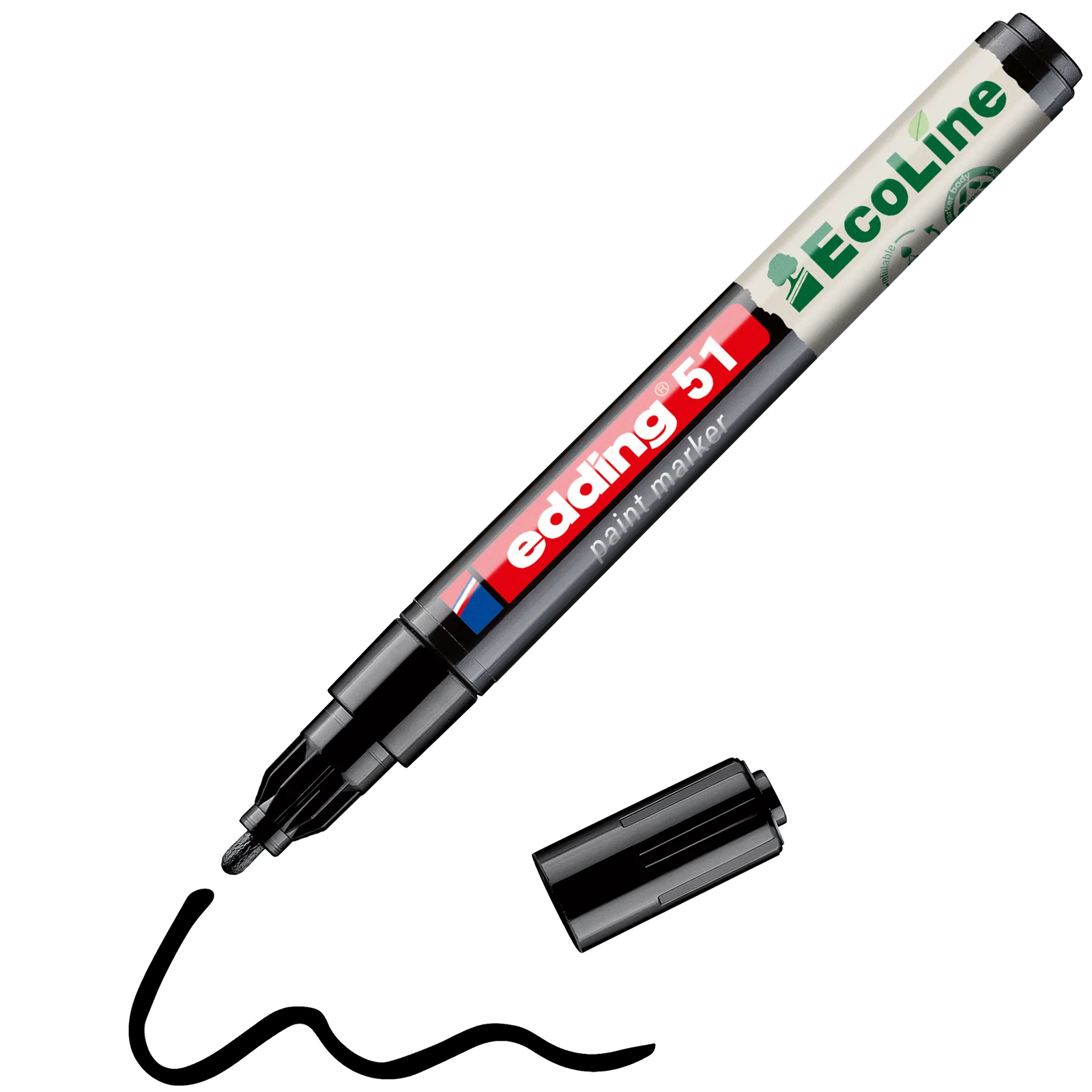 Edding 51 EcoLine 1-2mm Lakkmarker - Fekete (4-51-001)