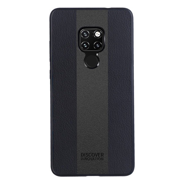 NILLKIN RACER CASE műanyag telefonvédő (szilikon keret, bőr hatású hátlap) FEKETE [Huawei Mate 20]