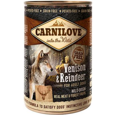 CarniLove Adult Venison & Reindeer Can- Vad és Rénszarvas Hússal Konzerv 400gr (VAT005307)