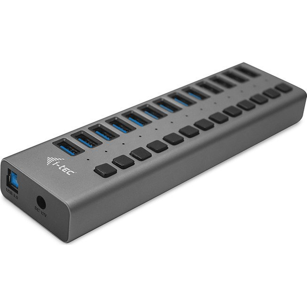 i-tec U3CHARGEHUB13UK mobiltelefon töltő Univerzális Szürke Váltakozó áram Beltéri