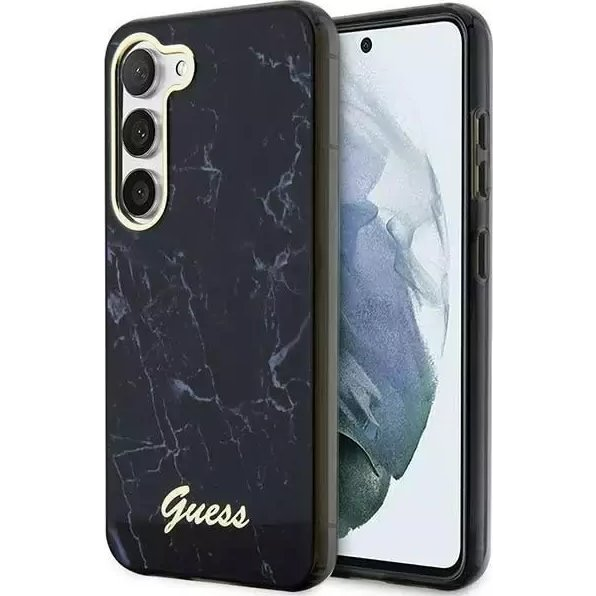 Guess Marble Samsung Galaxy S23 hátlap tok , fekete (187768993)