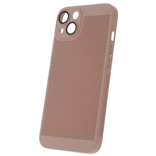 Gigapack Apple iPhone 15 Plus légáteresztő, lyukacsos műanyag tok rózsaszín (GP-144870) (GP-144870)