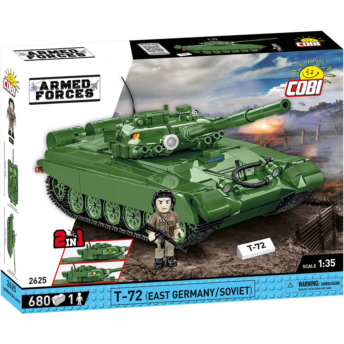 Cobi Blocks Armed Forces T-72 Tank 680 darabos építőkészlet (2625)