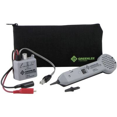 Vezetékvizsgáló kábelteszter és hanggenerátoros vezetékkereső RJ11/RJ45 max. 10 km vezetékhosszig Greenlee 601K-G-BOX (52047485)