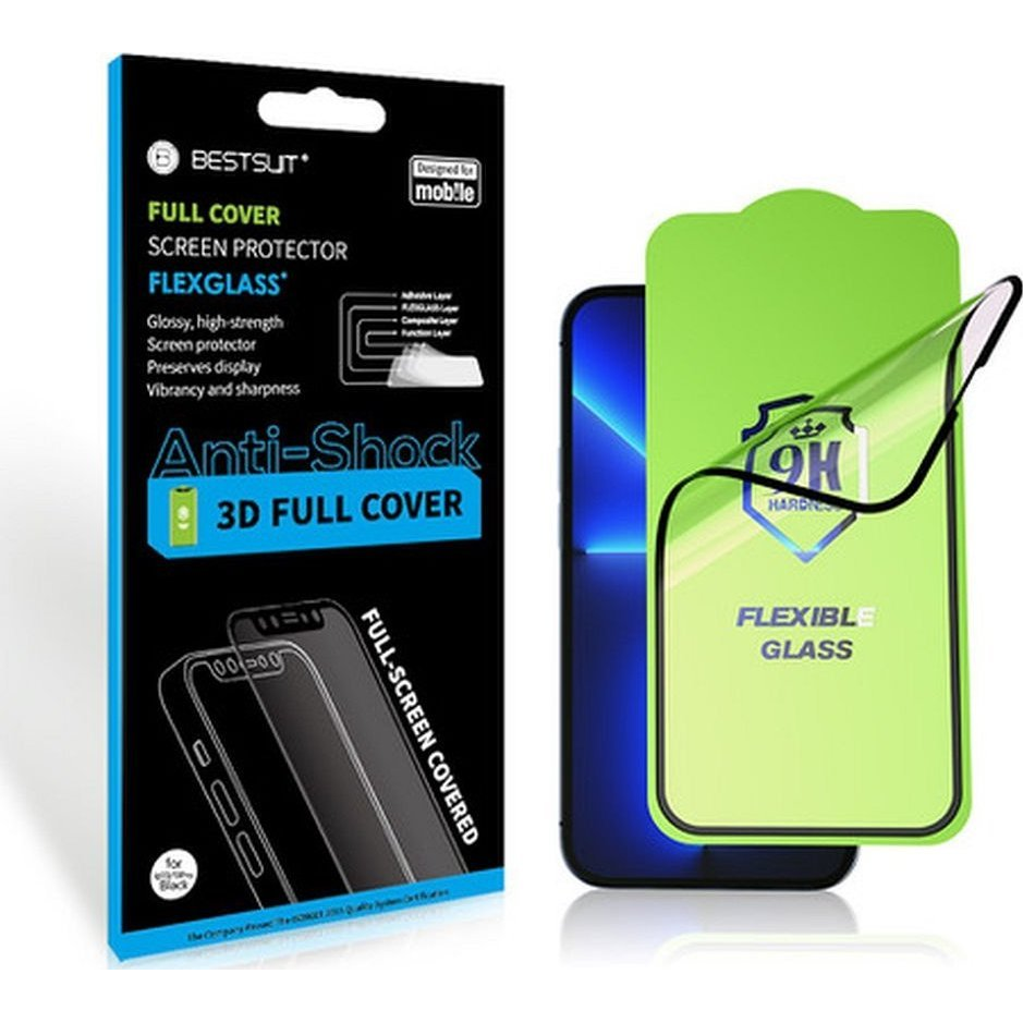 Bestsuit iPhone 15 Pro 6.1" Flexibilis Hibrid Fólia Edzett 3D Full Glue ( )