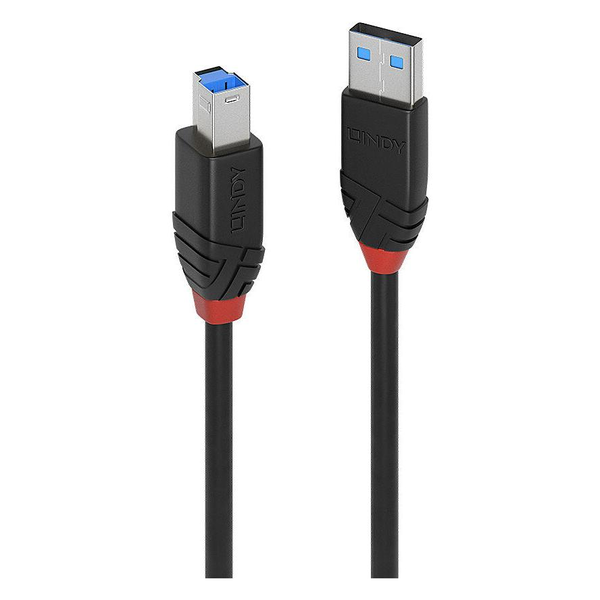 Lindy 43227 USB-kabel USB 3.2 Gen 1 (3.1 Gen 1) 10 m USB A USB B Sort